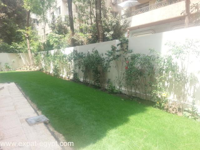 Flat with small garden for rent in Sarayat Maadi