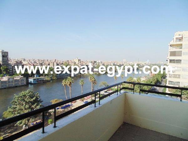 Nile View High Ceiling Apartment for Rent in Zamalek, Cairo, Egypt 