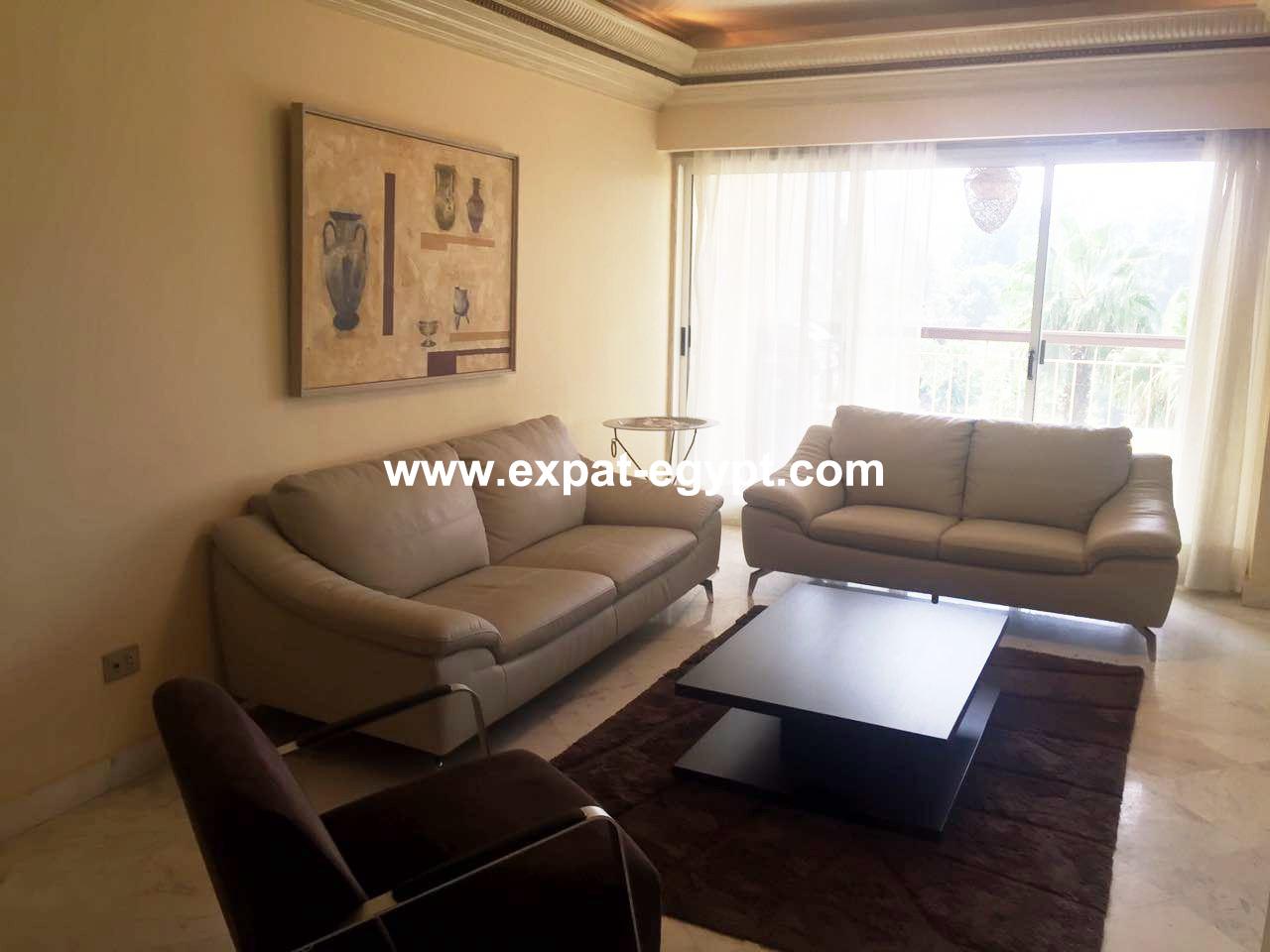 Zamalek – Spacious 4 bedrooms Overlooking Fish Garden  for Rent