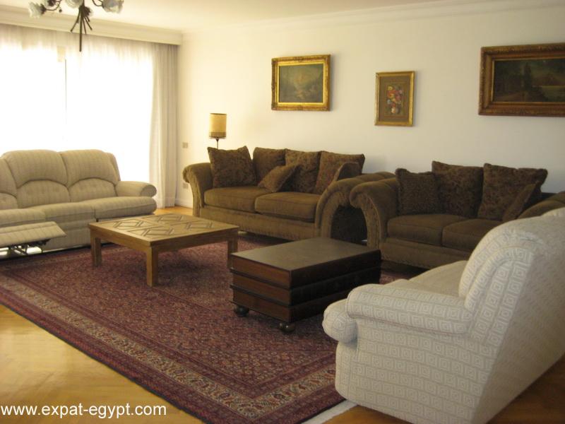 Zamalek  Elegant Apartment  3 Bedrooms For Long Term Rent Furnished