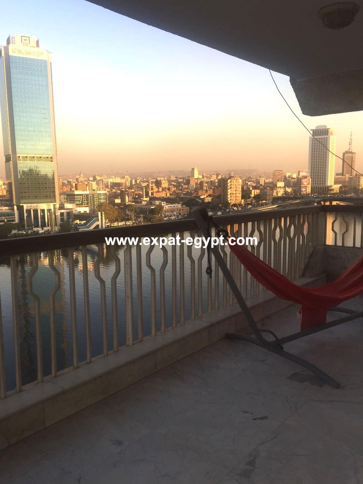 Nile View Apartment for Rent in Zamalek, Cairo, Egypt 